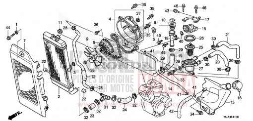 RADIATEUR (VT750C/C2S/CA/CS) VT750CSD de 2013